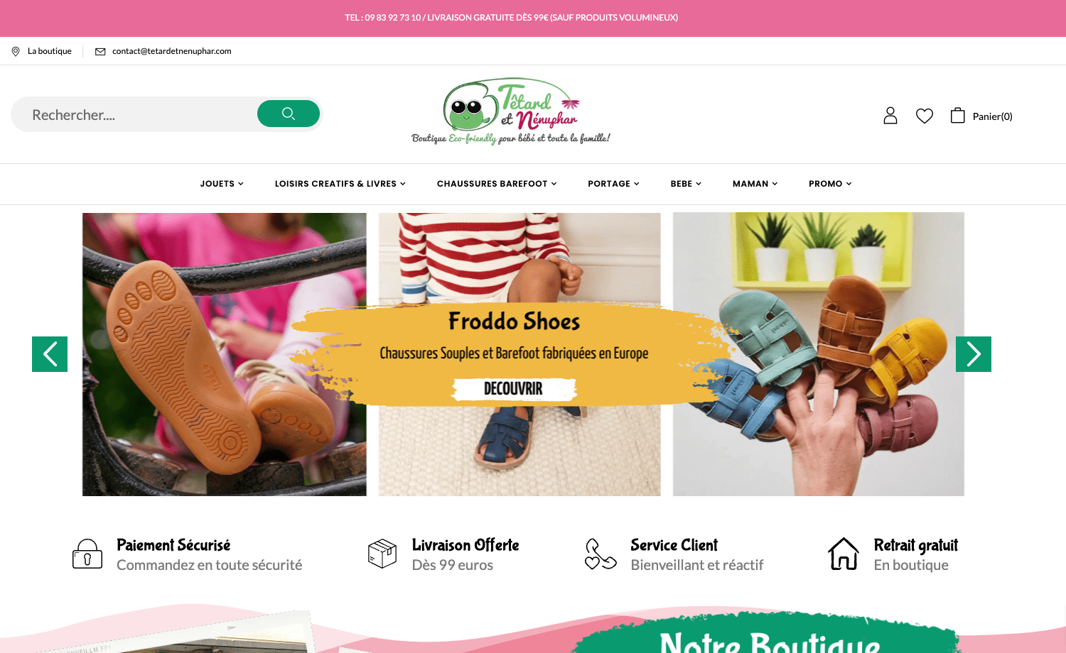 Têtard et Nénuphar - E-Commerce